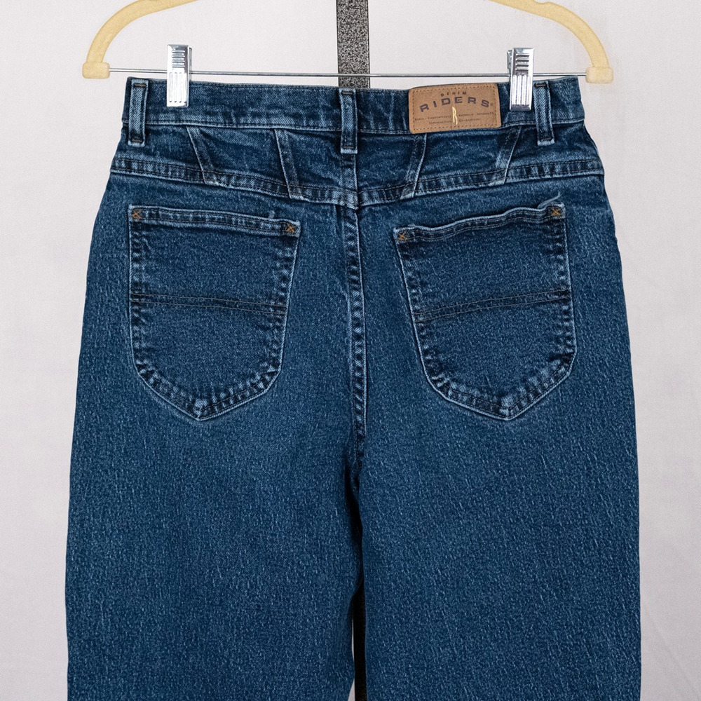 Vintage 80s 90s Lee Riders High Rise Mom Jeans Size 8 Blue Stretch Denim Tapered